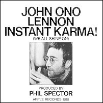 Instant Karma! (We All Shine On)/Who Has Seen The Wind? picture sleeve photo